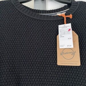 Weatherproof Navy Knit Pullover